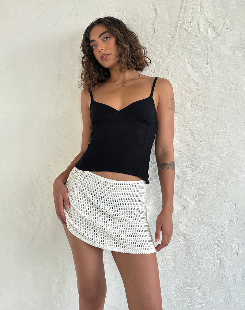 Oruto Skirt in Knit Ivory - Image 4