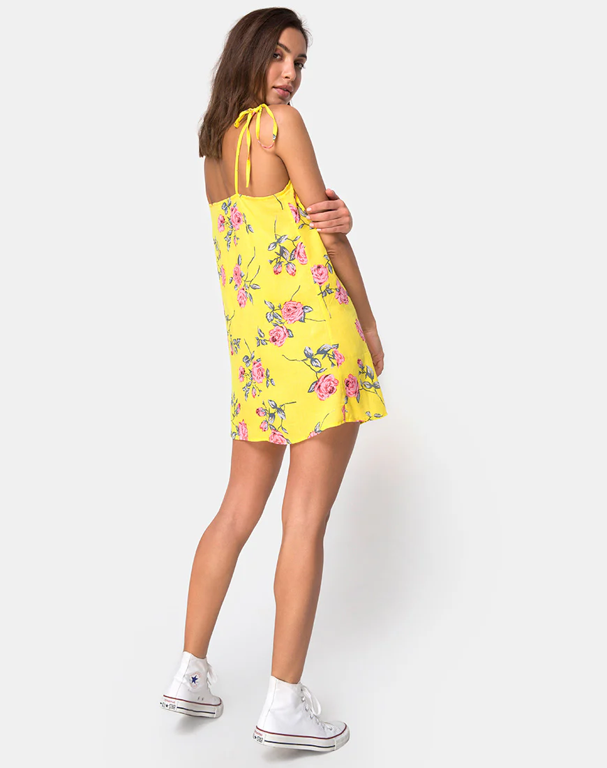 Osla Slip Dress in Candy Rose Yellow - Image 4