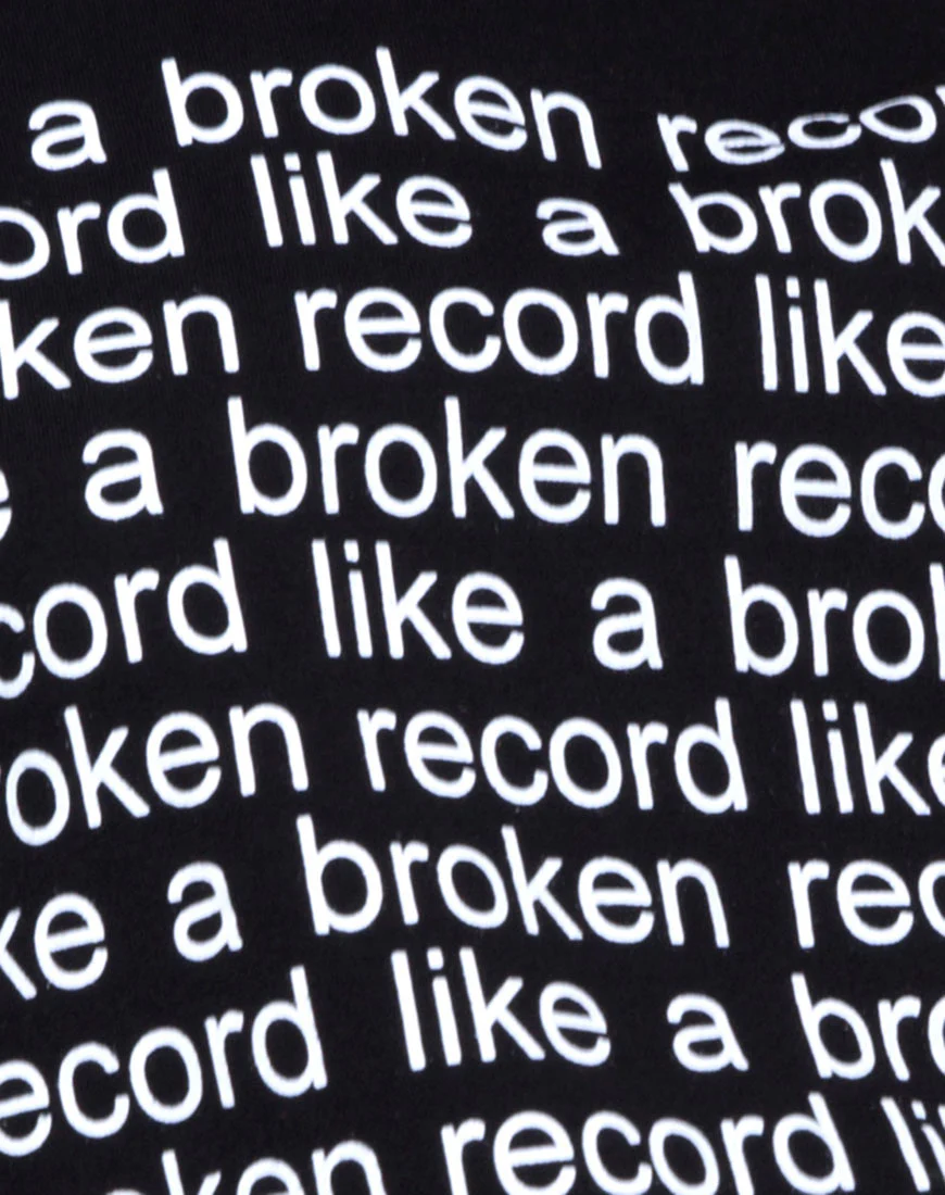 Oversize Basic Tee Like a Broken Record - Image 5