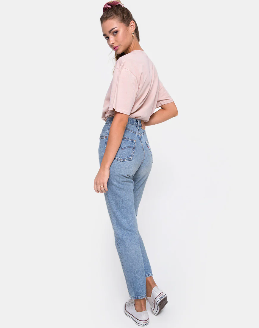 Oversize Basic Tee in Love Makes Me Sick Blush - Image 4