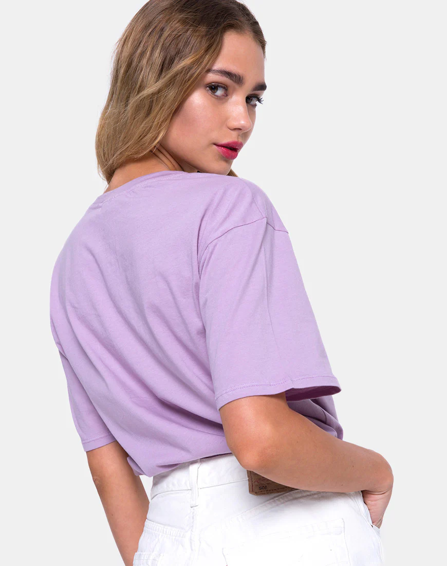 Oversize Basic Tee in Lovestings Lilac - Image 2