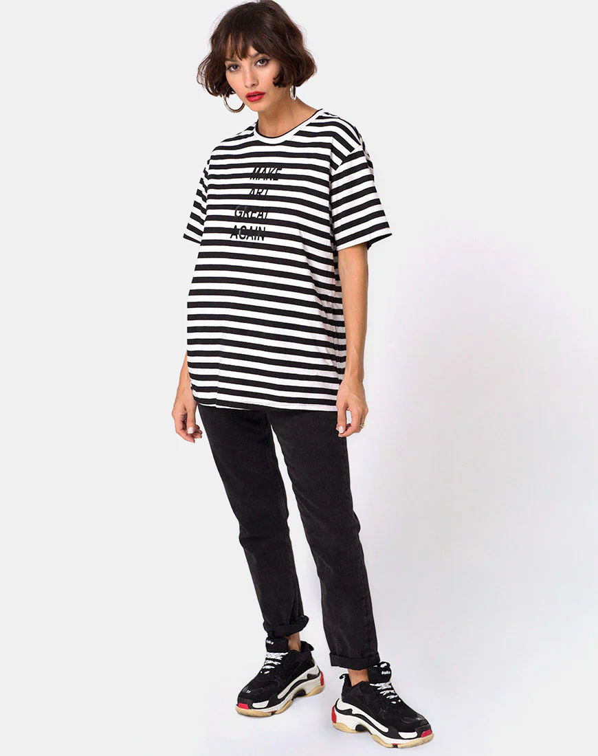 Oversize Basic Tee in Make Art Great Again - Image 3