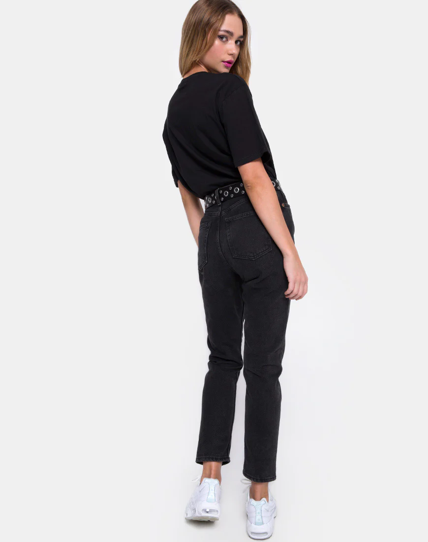 Oversize Basic Tee in Not a Designer Black - Image 4