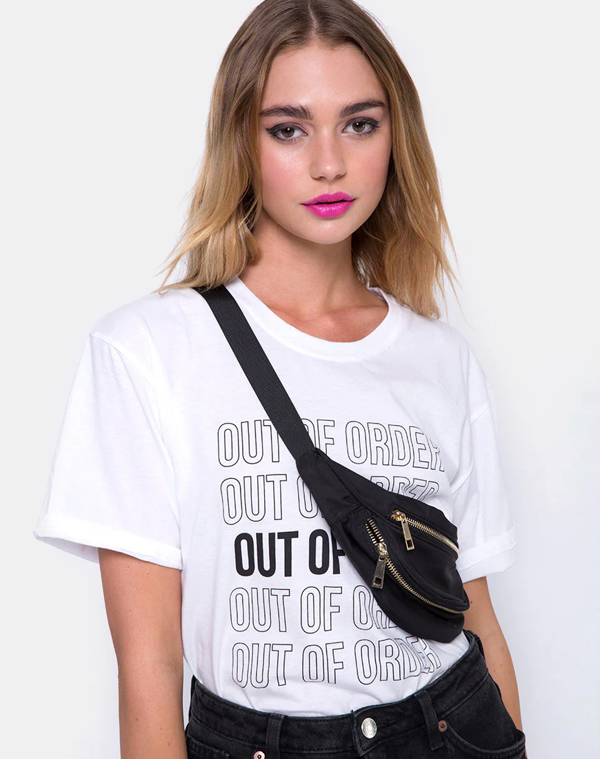 Oversize Basic Tee in Out of Order White