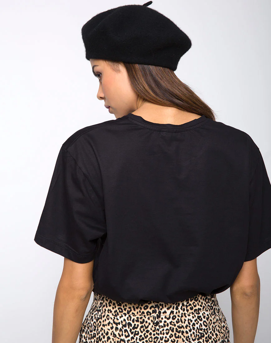 Oversize Basic Tee in Rebel Girls Black - Image 3
