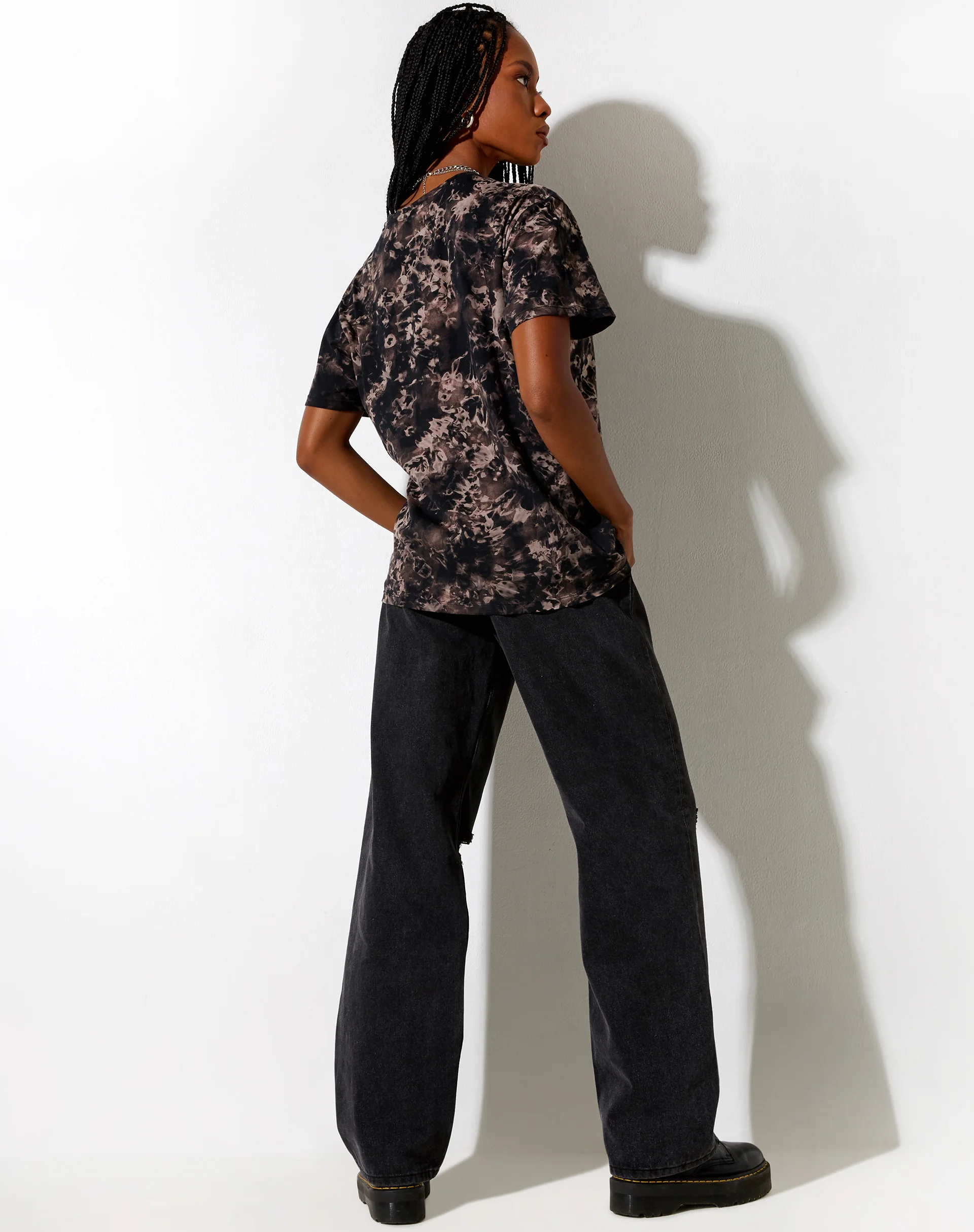 Oversize Basic Tee in Oil Smoke - Image 5