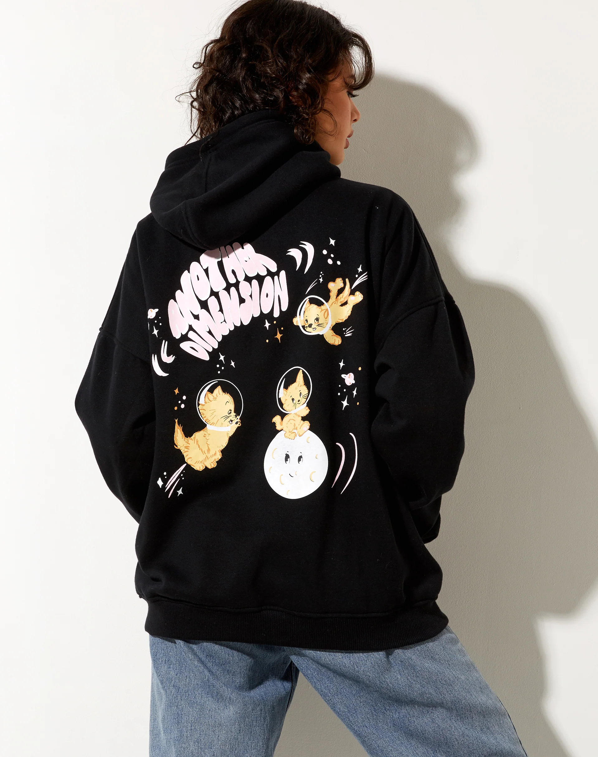 Oversize Hoodie in Black Another Dimension - Image 5