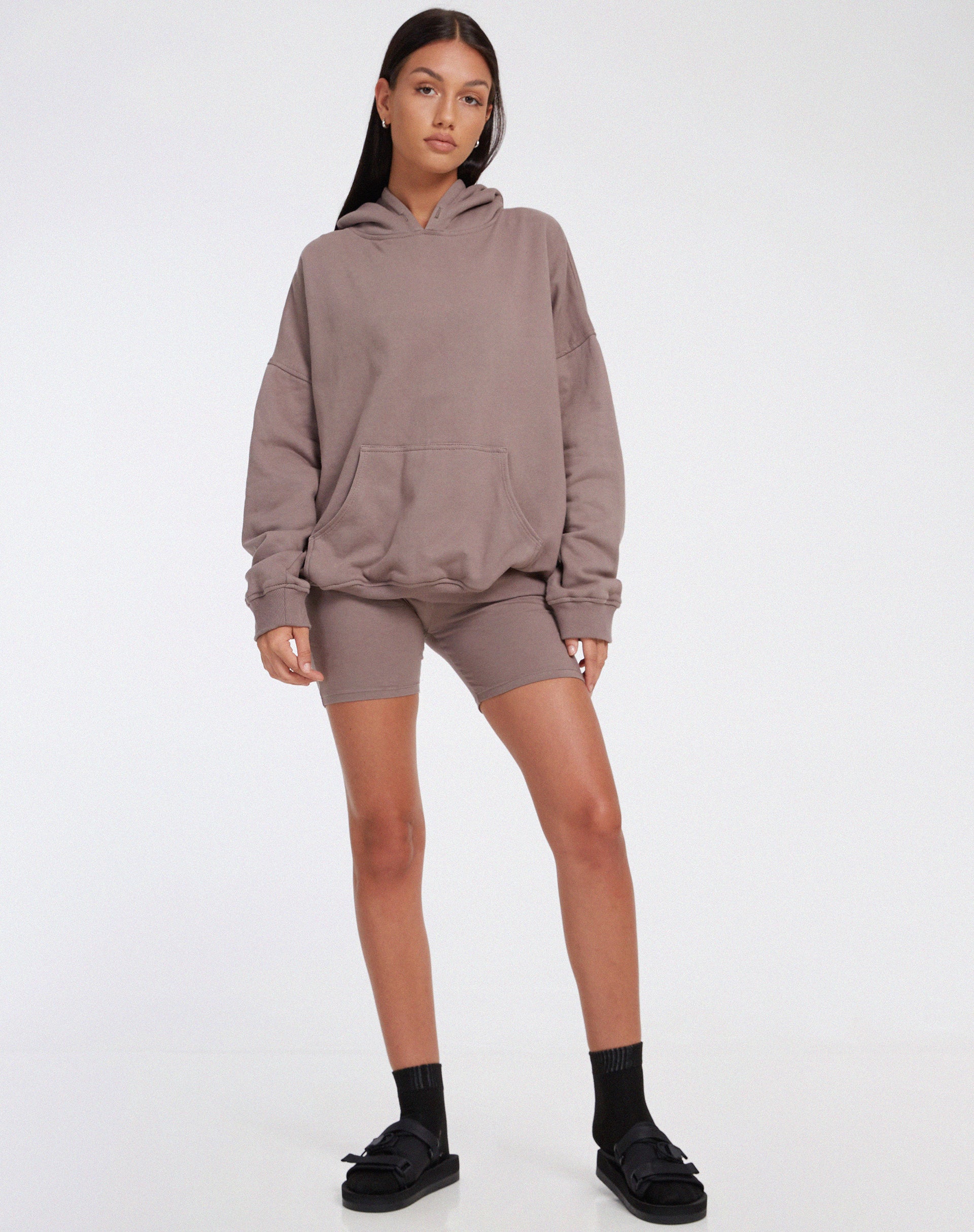 Oversize Hoodie in Fleece Antler - Image 3