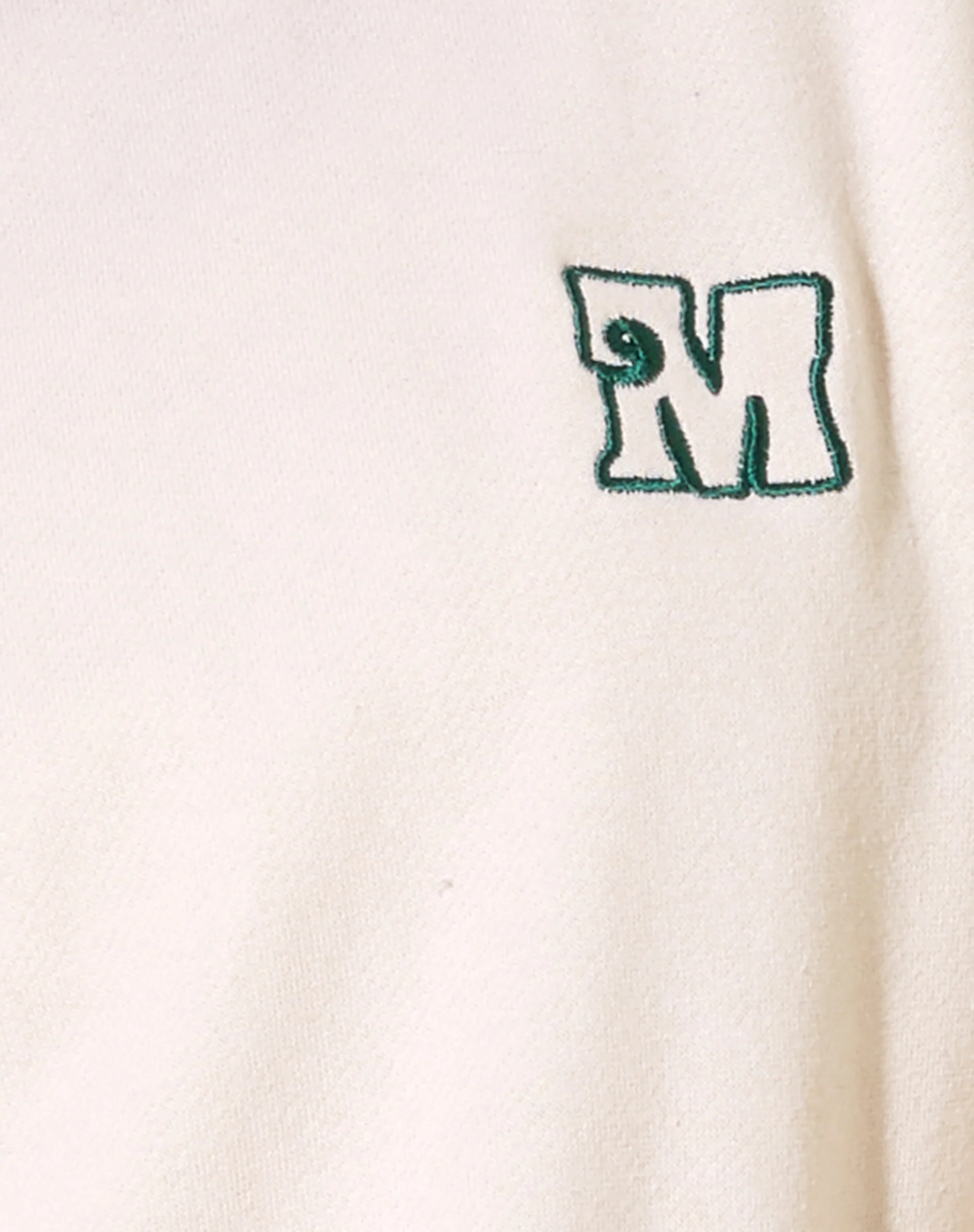 Oversize Hoodie in Forest Green Winter White M Embro - Image 6