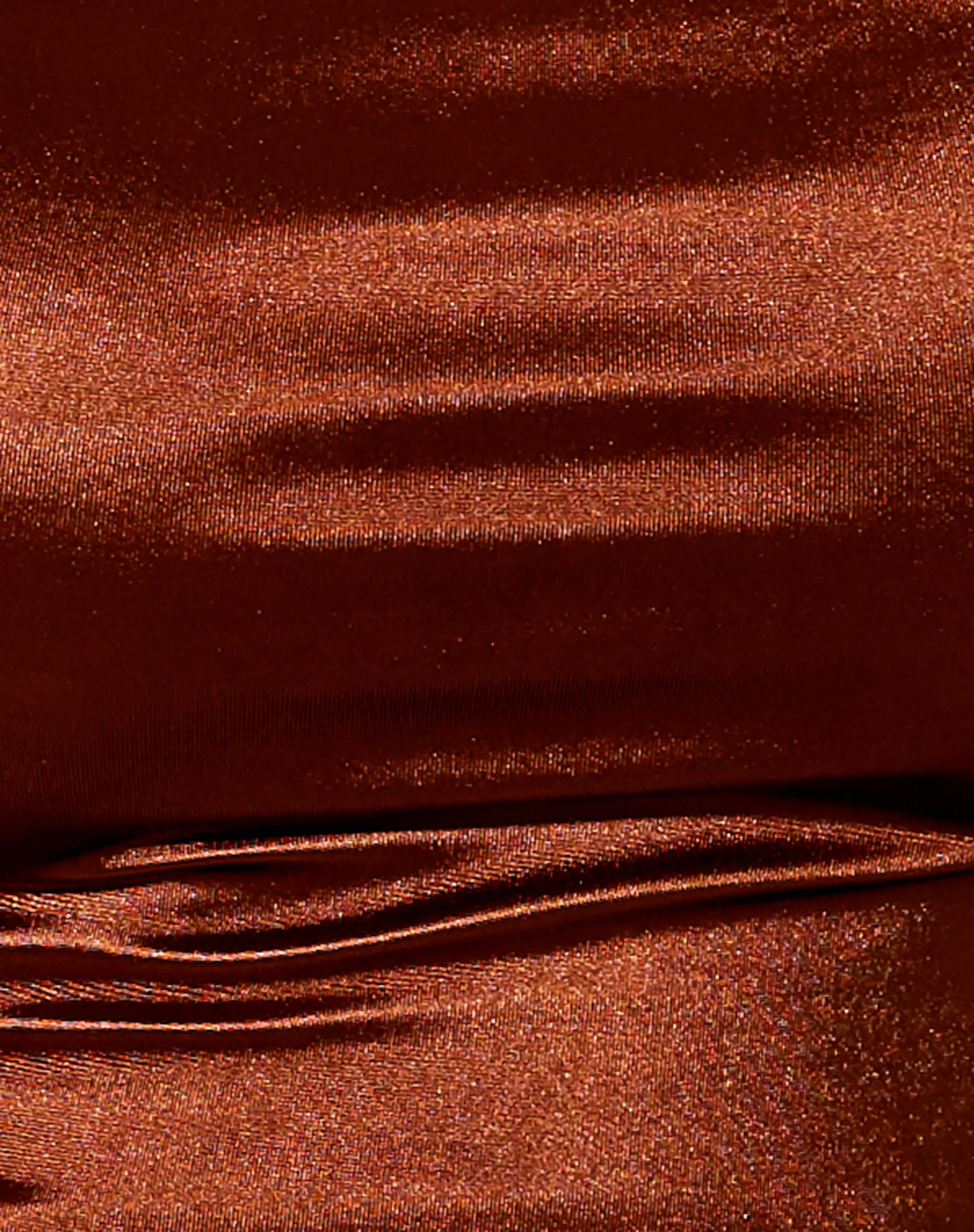 Ozka Crop Top in Satin Chocolate - Image 5