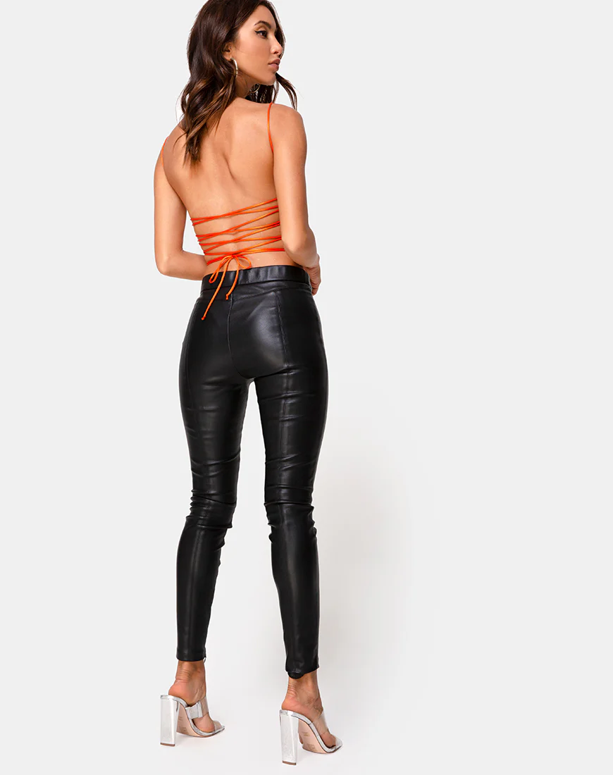 Ozka Crop Top in Satin Salt Caramel - Image 4