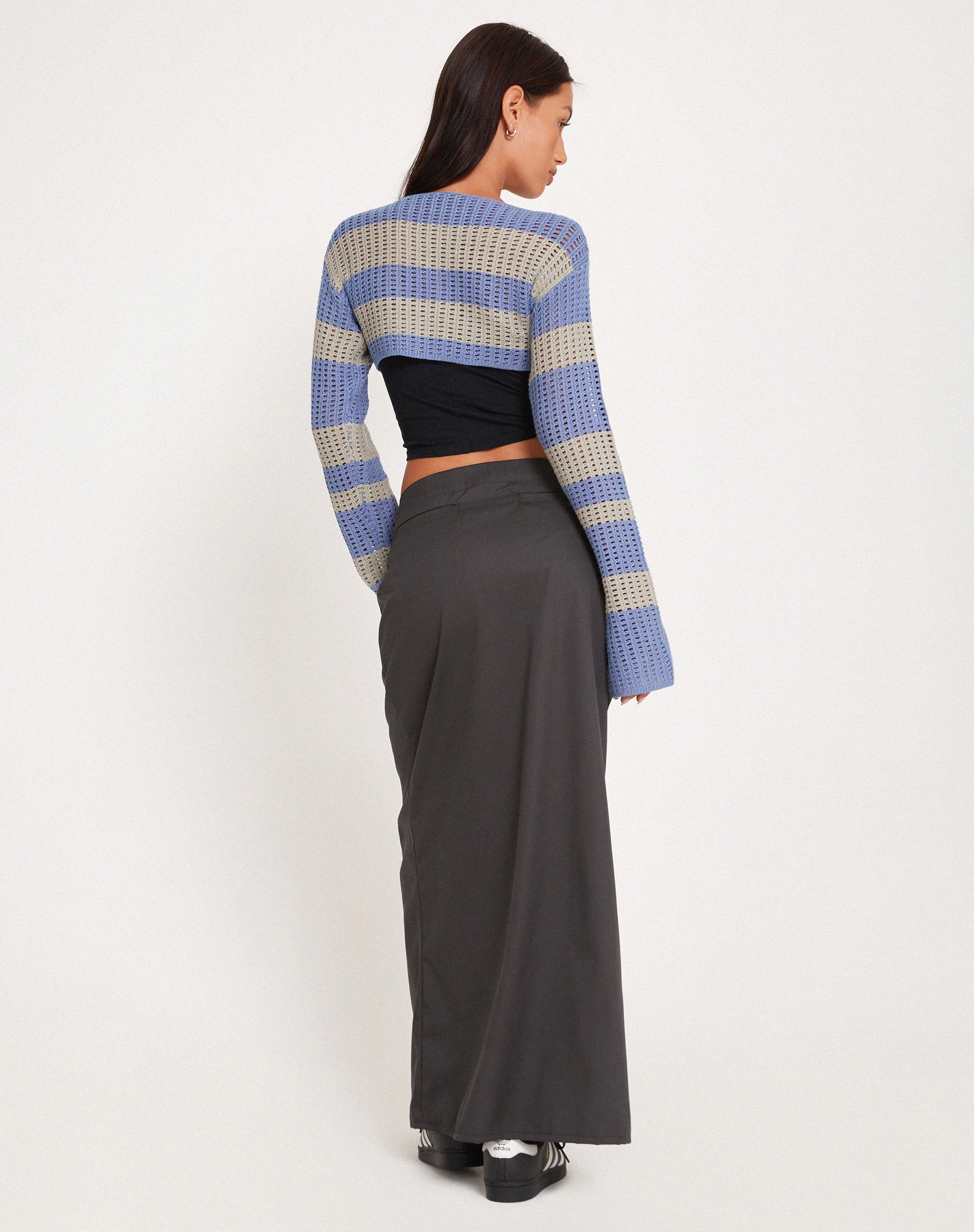 Ozzy Bolero Top in Grey Blue - Image 4