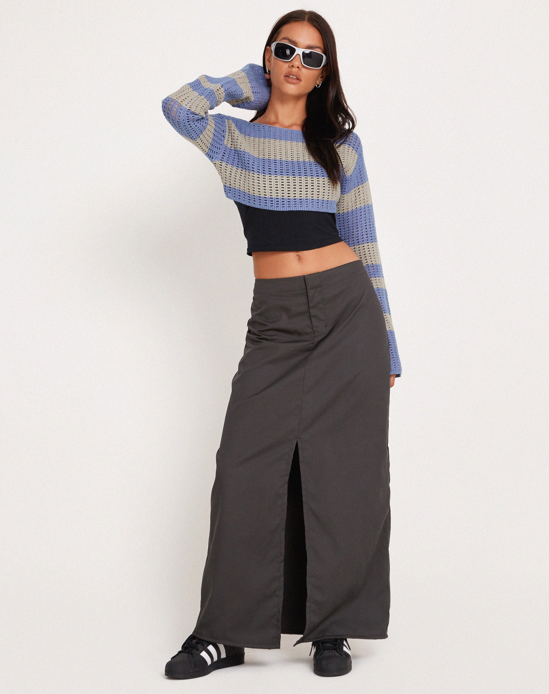Ozzy Bolero Top in Grey Blue - Image 6