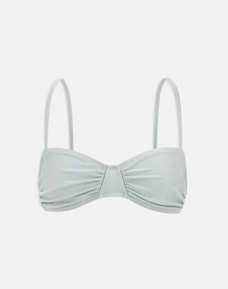 Pali Bikini Top in Shine Silver - Image 4
