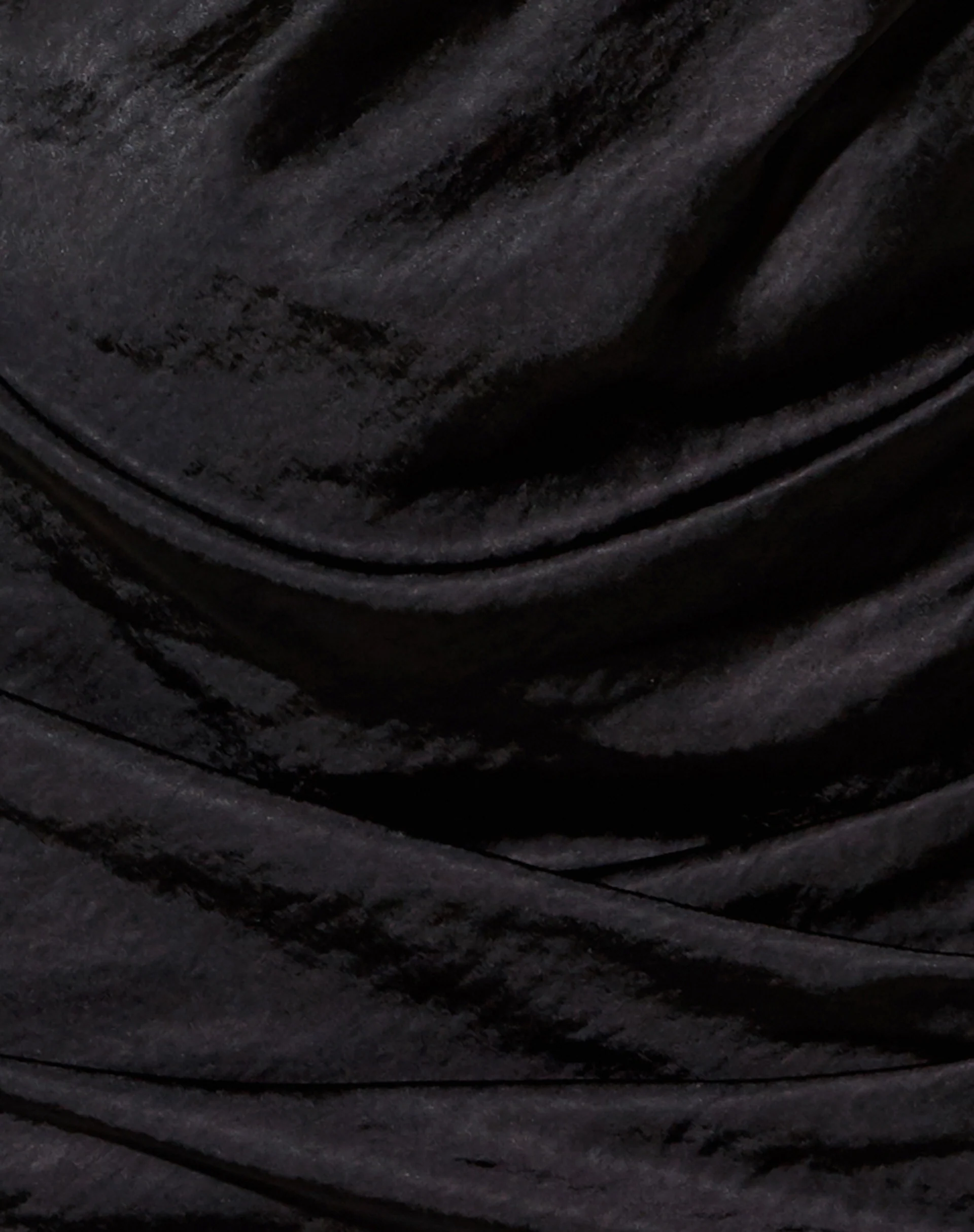 Palila Mini Dress in Satin Black - Image 6