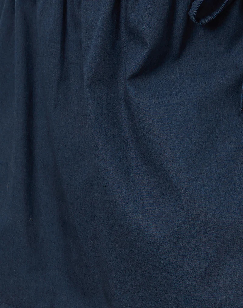 Palsi Tie Side Vest Top in Navy - Image 6