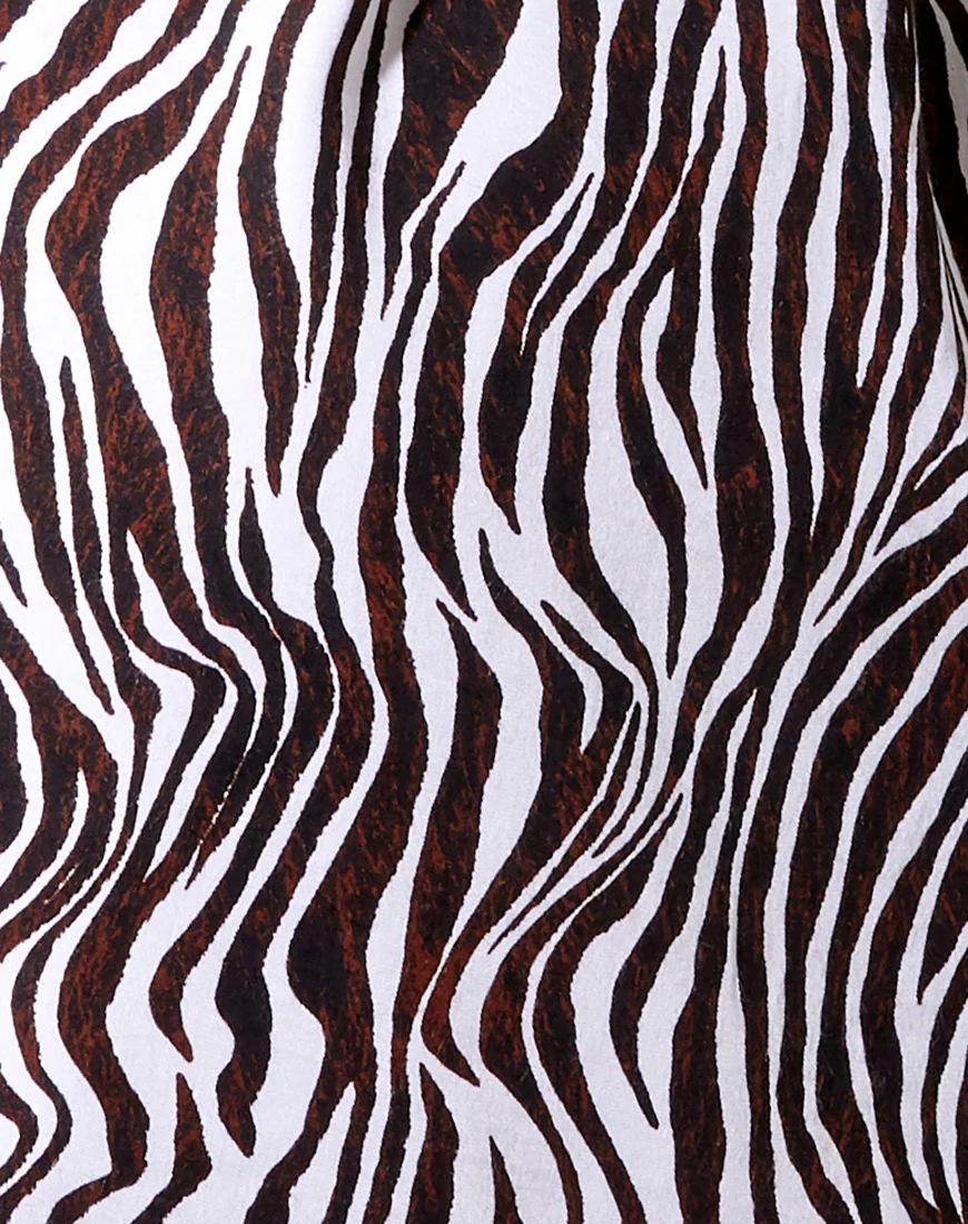 Pamela Shirt Dress in Zebra Vertical - Image 6