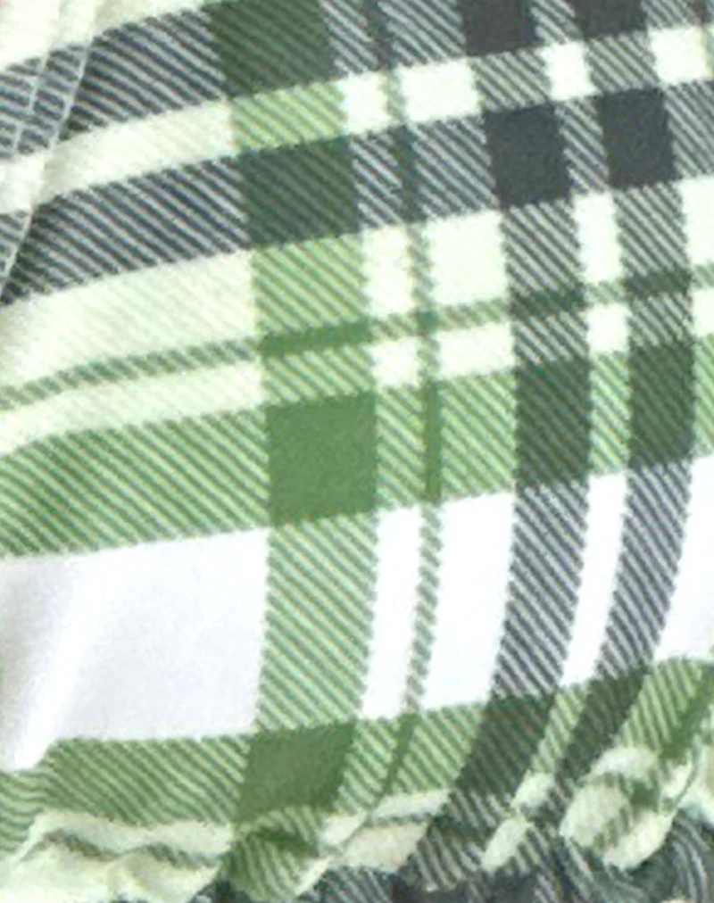 Pami Bikini Top in Green Tartan - Image 6