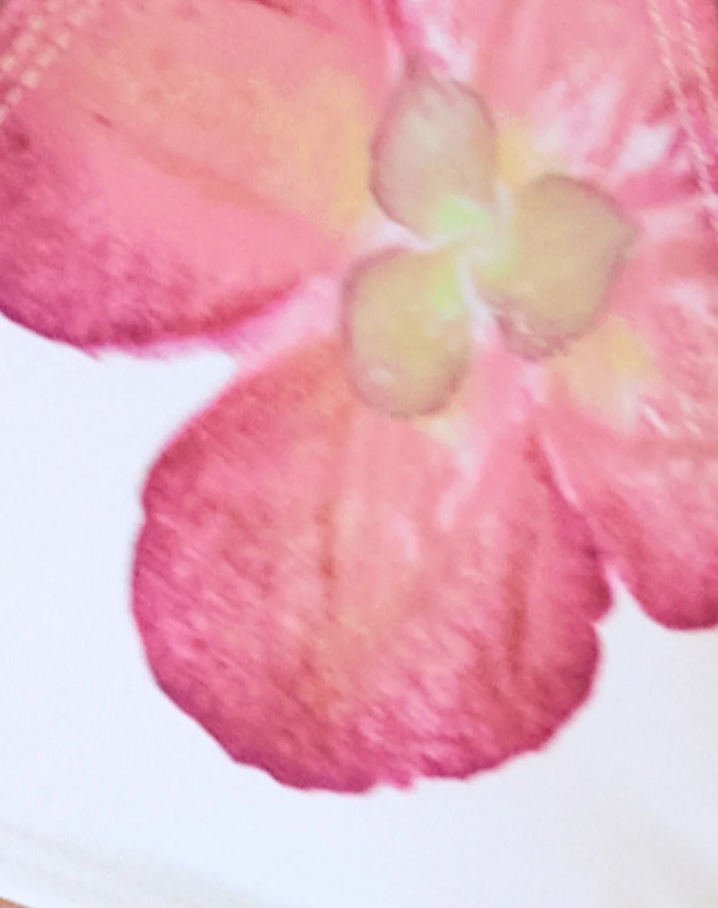 Pami Bikini Top in Ivory with Pink Orchid - Image 8