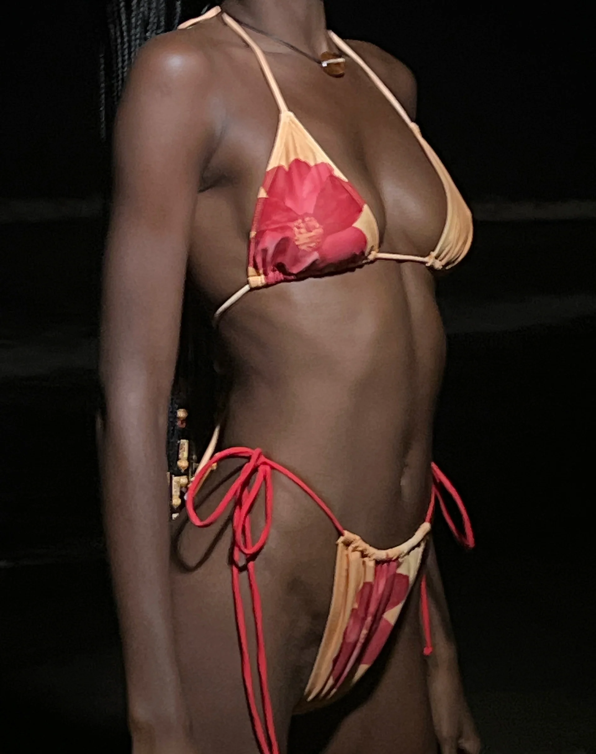 Pami Bikini Top in Orange Flower - Image 3
