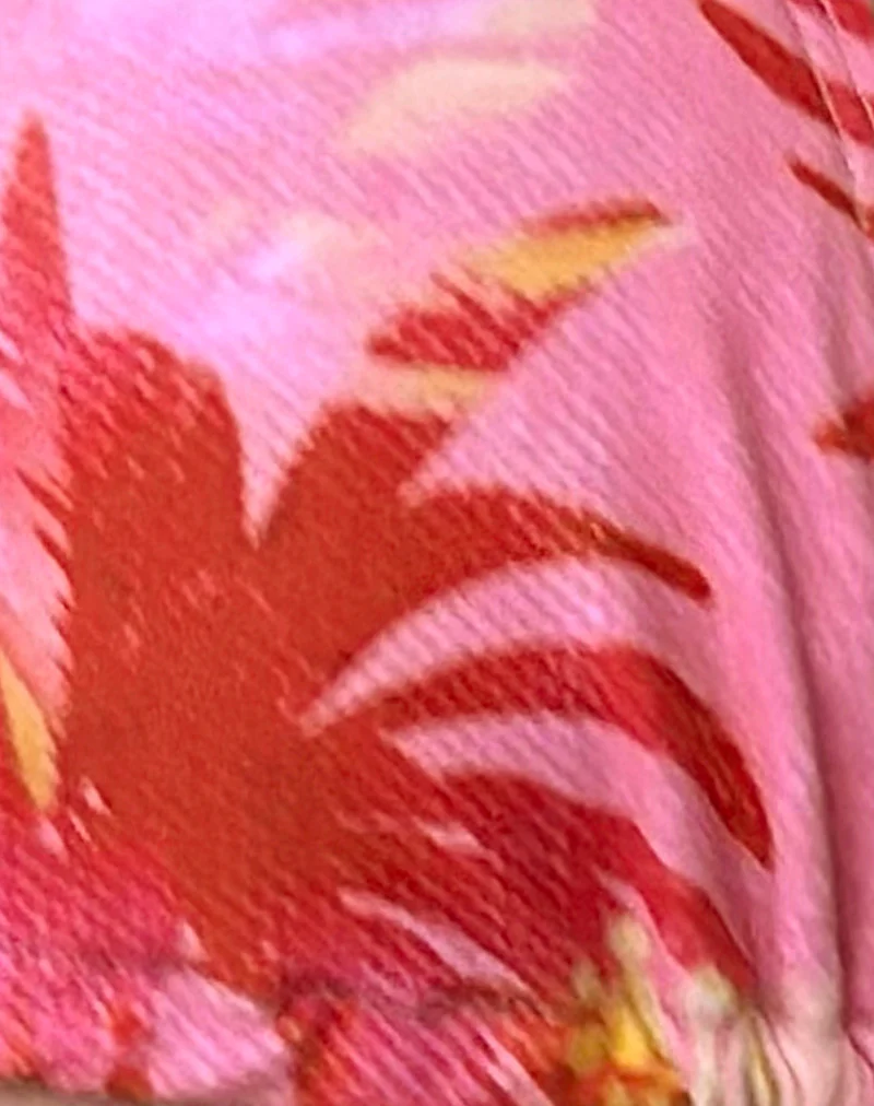 Pami Bikini Top in Pink Palm - Image 8