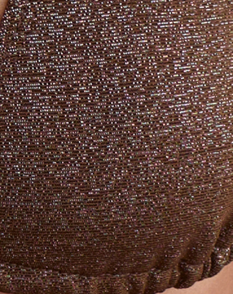 Pami Bikini Top in Shimmer Brown with Spiral and Beads - Image 8