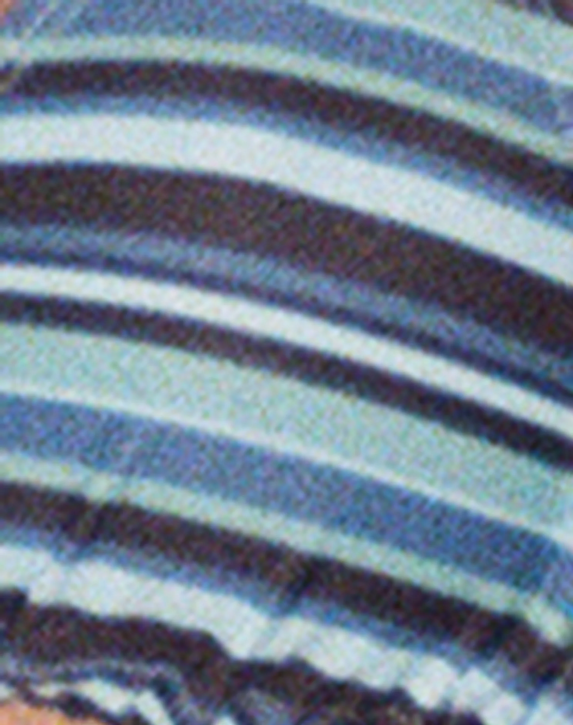 Pami Bikini Top in Stripe Blue with Brown Tie - Image 8