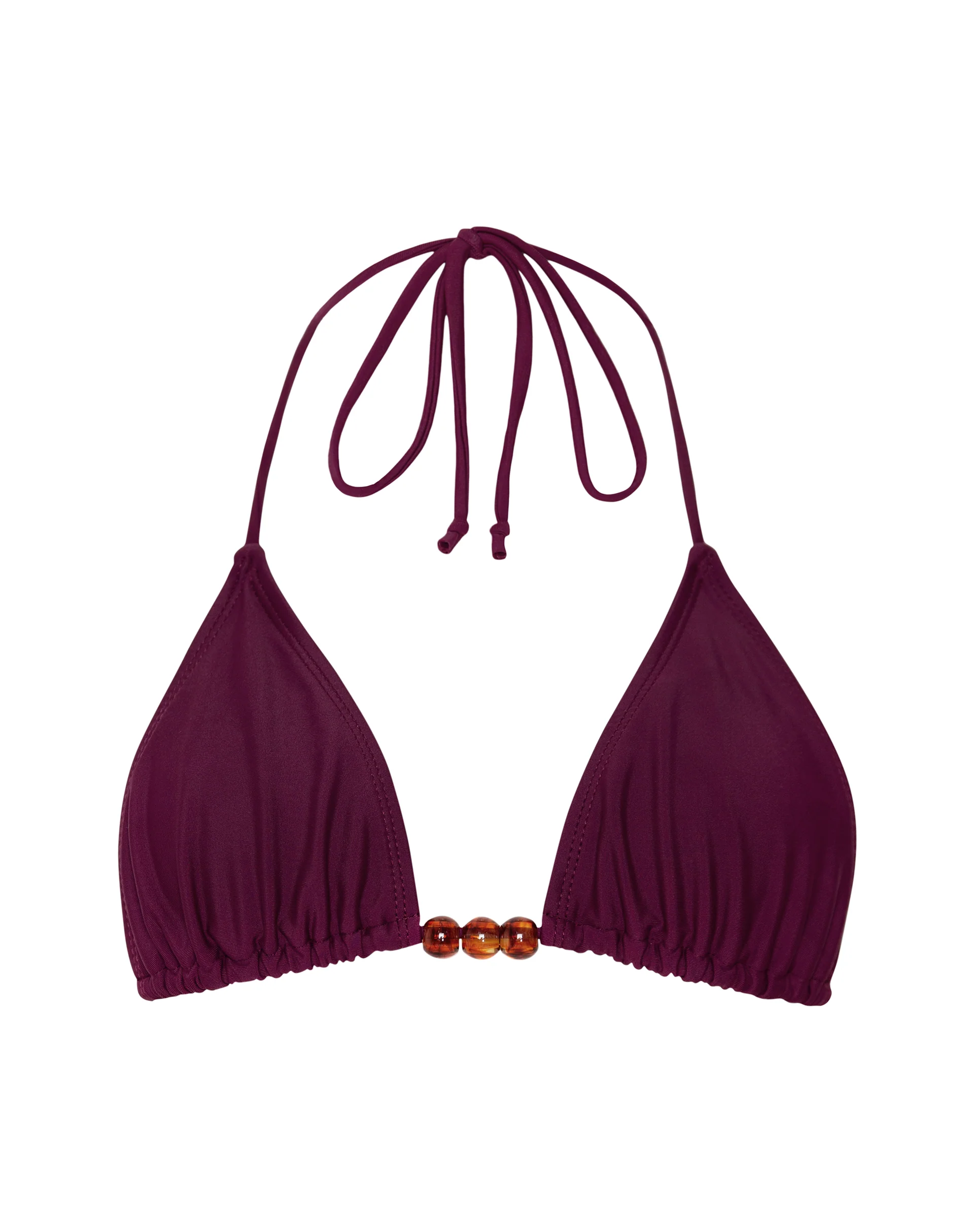 Pami Beaded Bikini Top in Burgundy - Image 6