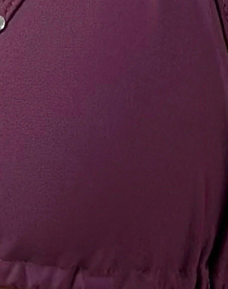 Pami Bikini Top in Burgundy with Studs - Image 7