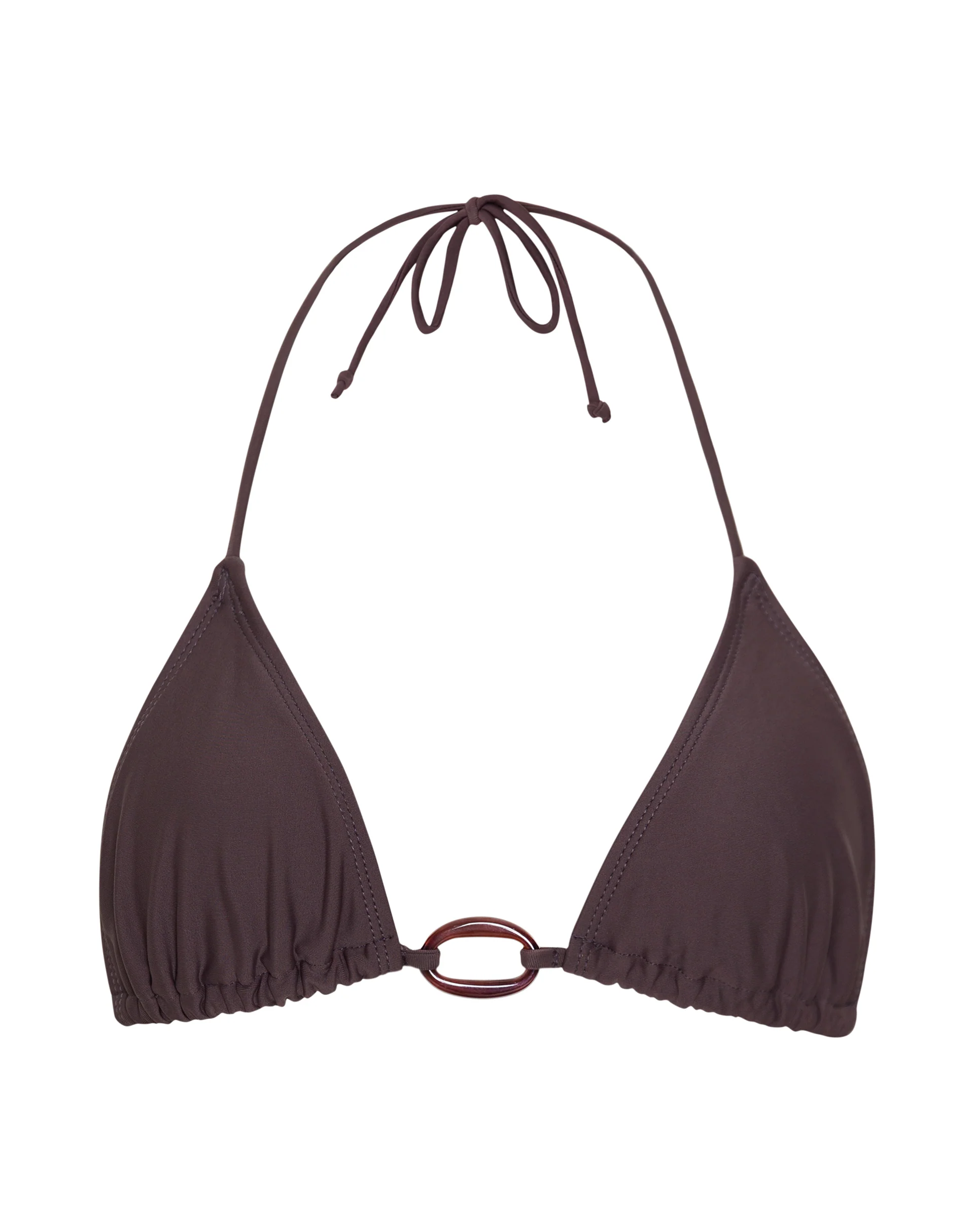 Pami Beaded Bikini Top in Coffee - Image 7