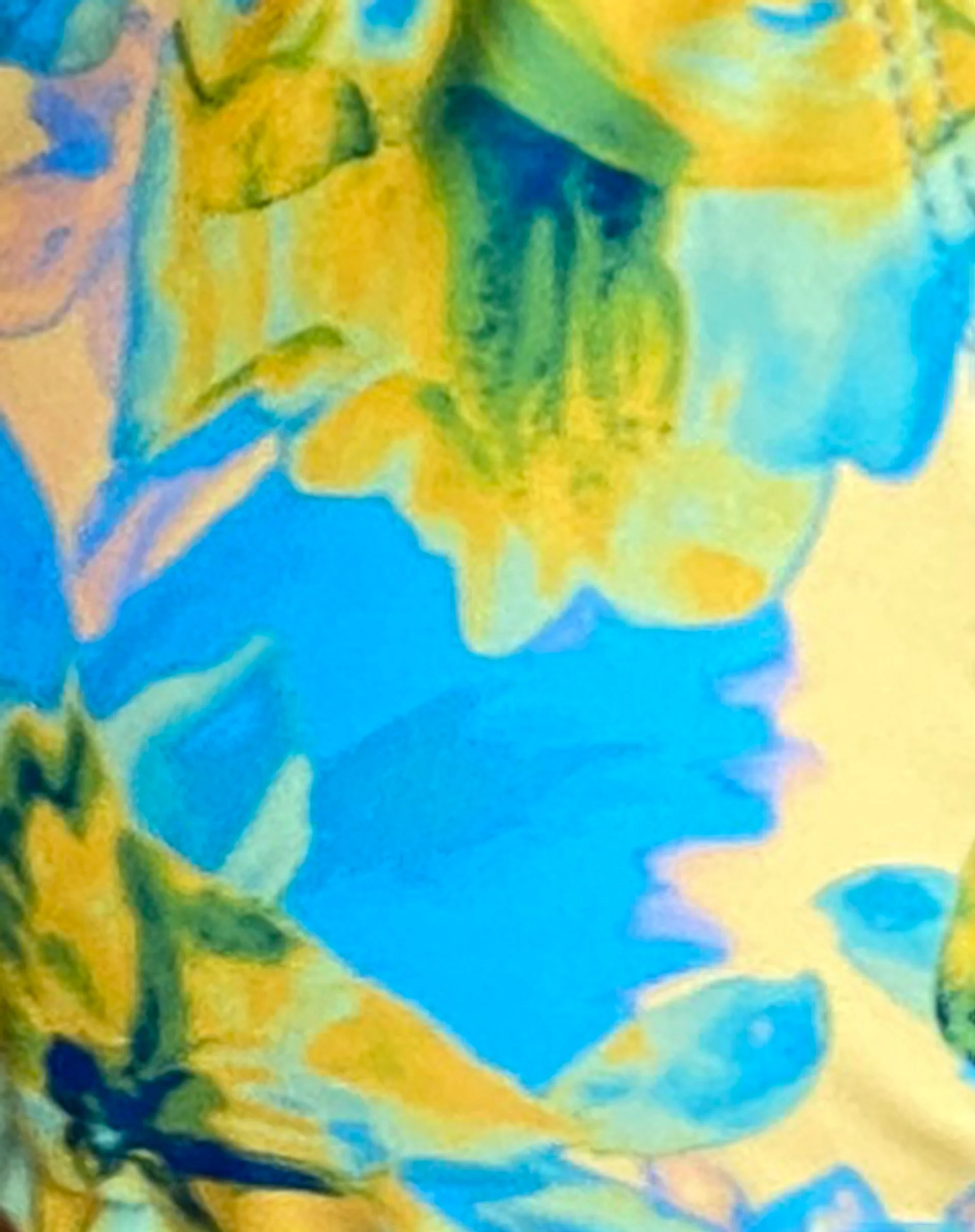 Pami Bikini Top in Blue Watercolour Floral - Image 8