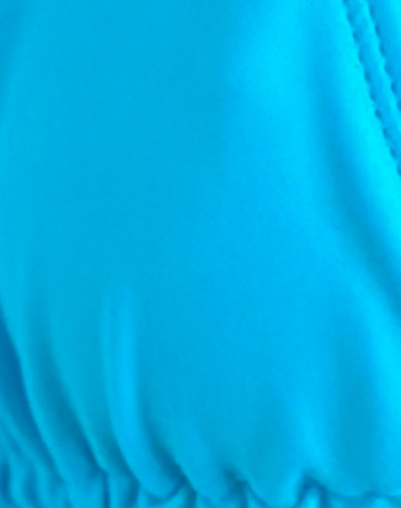 Pami Bikini Top in Azura Blue with Beads - Image 6