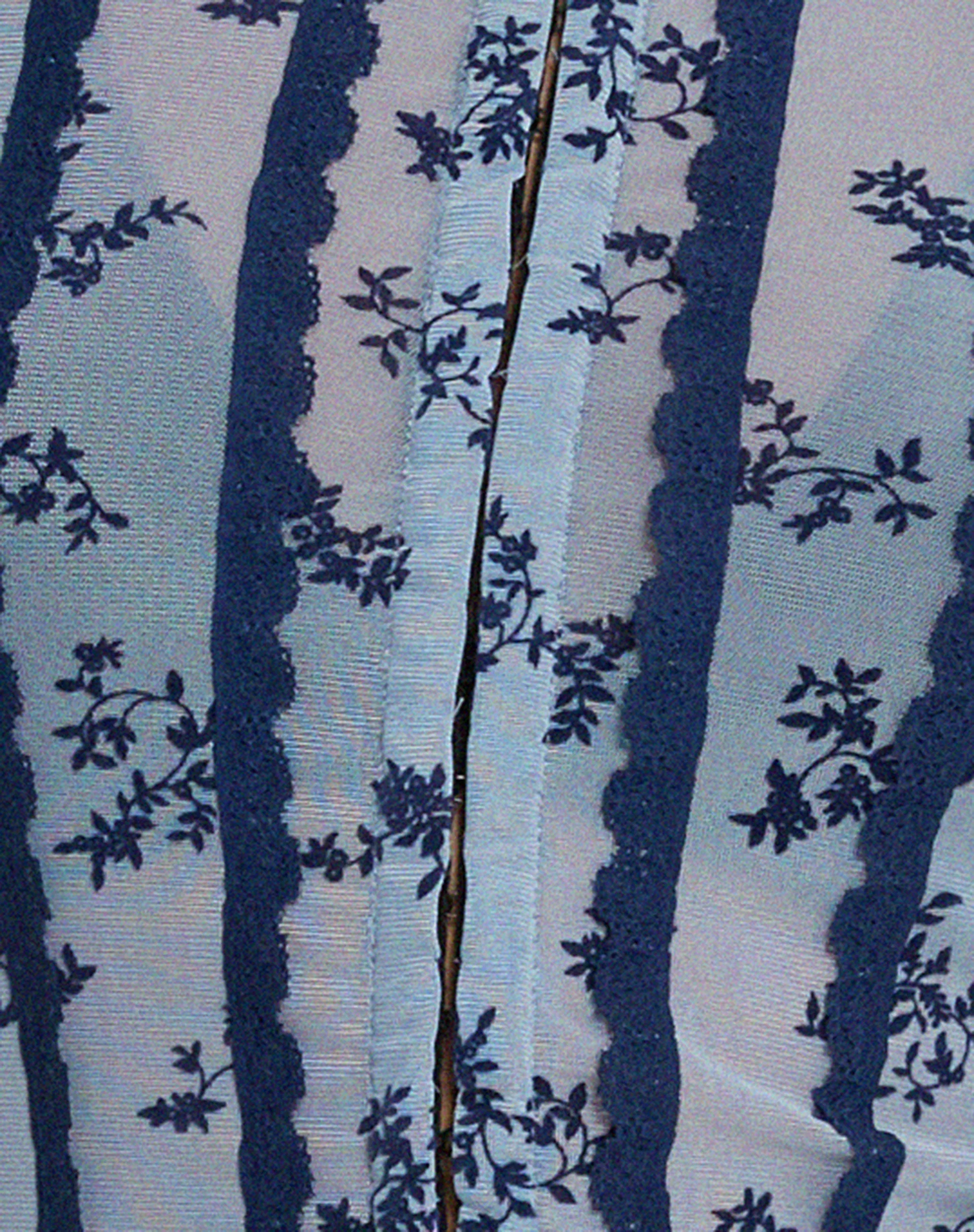 Panca Mesh Cardi in Light Blue Black Botanist Flocking - Image 7