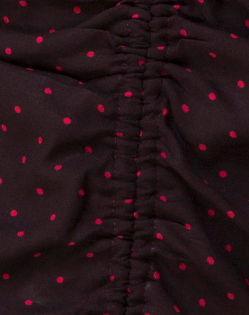 Panthus Dress in Cuban Dot Red - Image 5