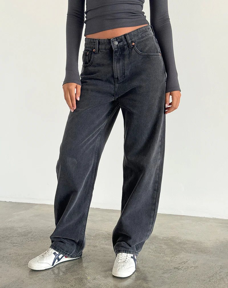 Parallel Jeans in Black Wash