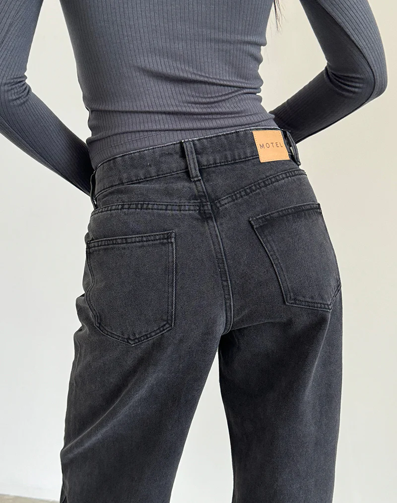 Parallel Jeans in Black Wash - Image 5