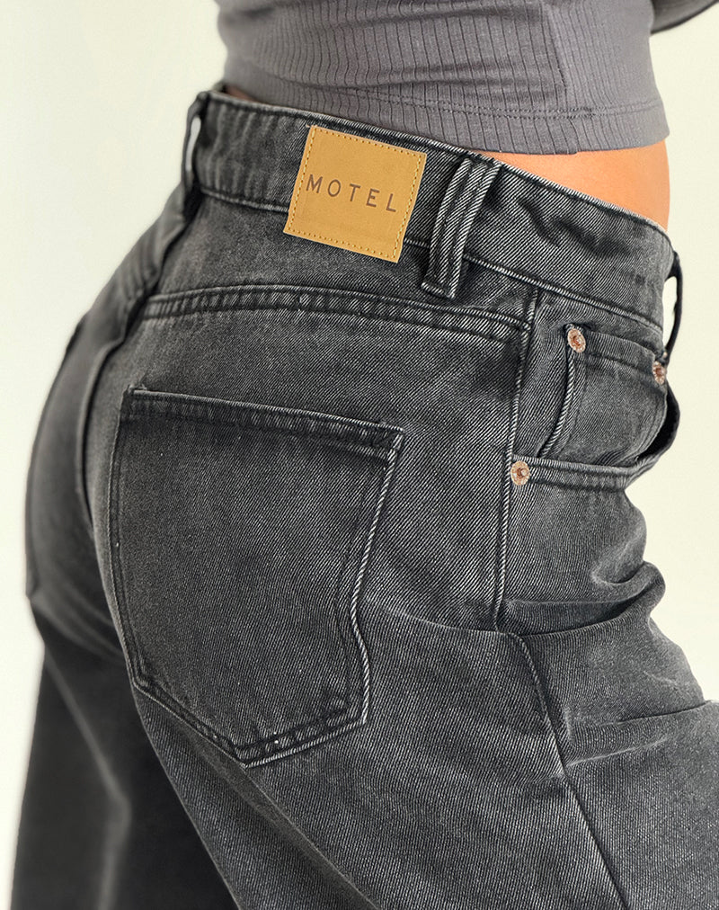 Parallel Jeans in Black Wash - Image 6