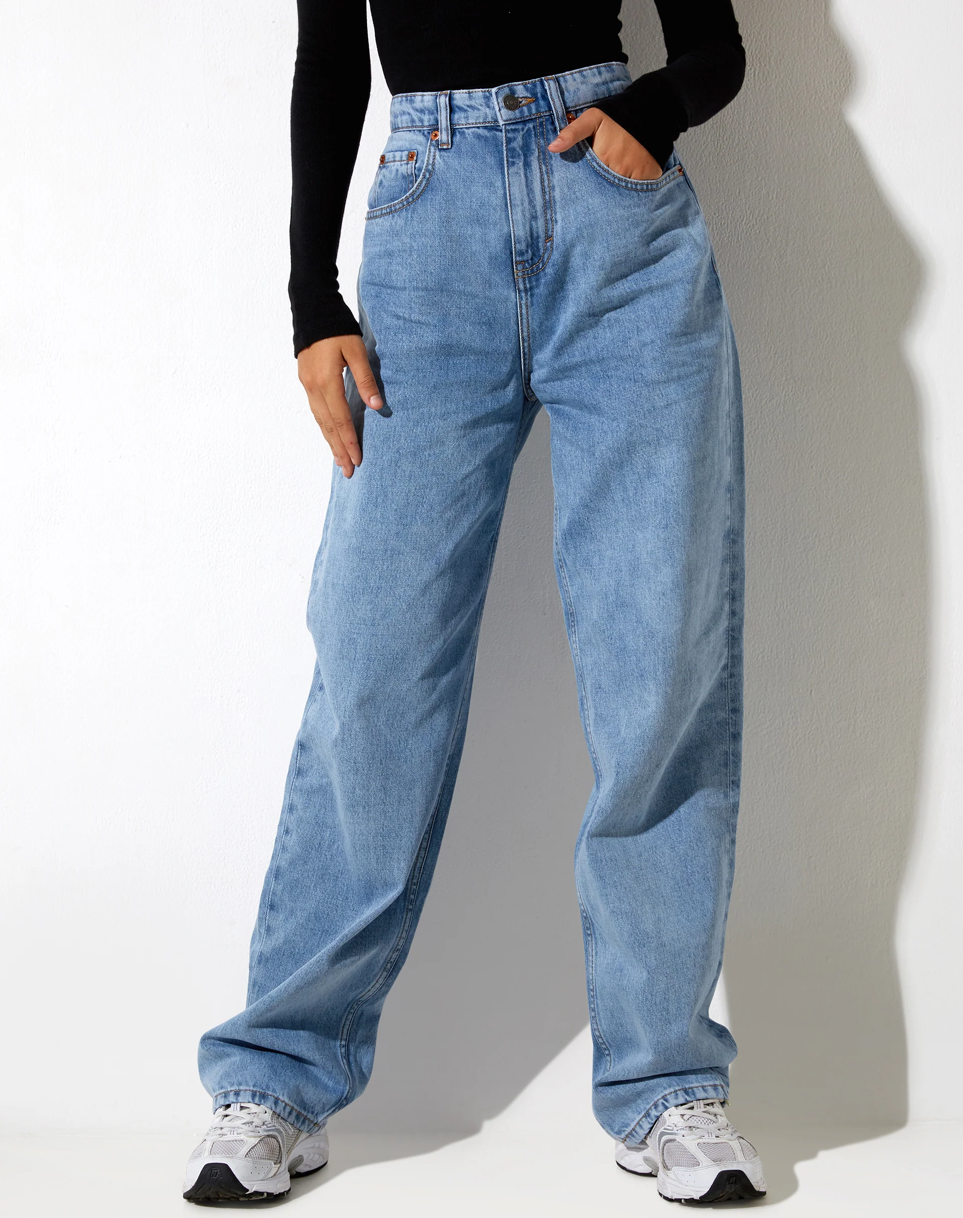 Parallel Jeans in Tonal Light Wash Blue - Image 2