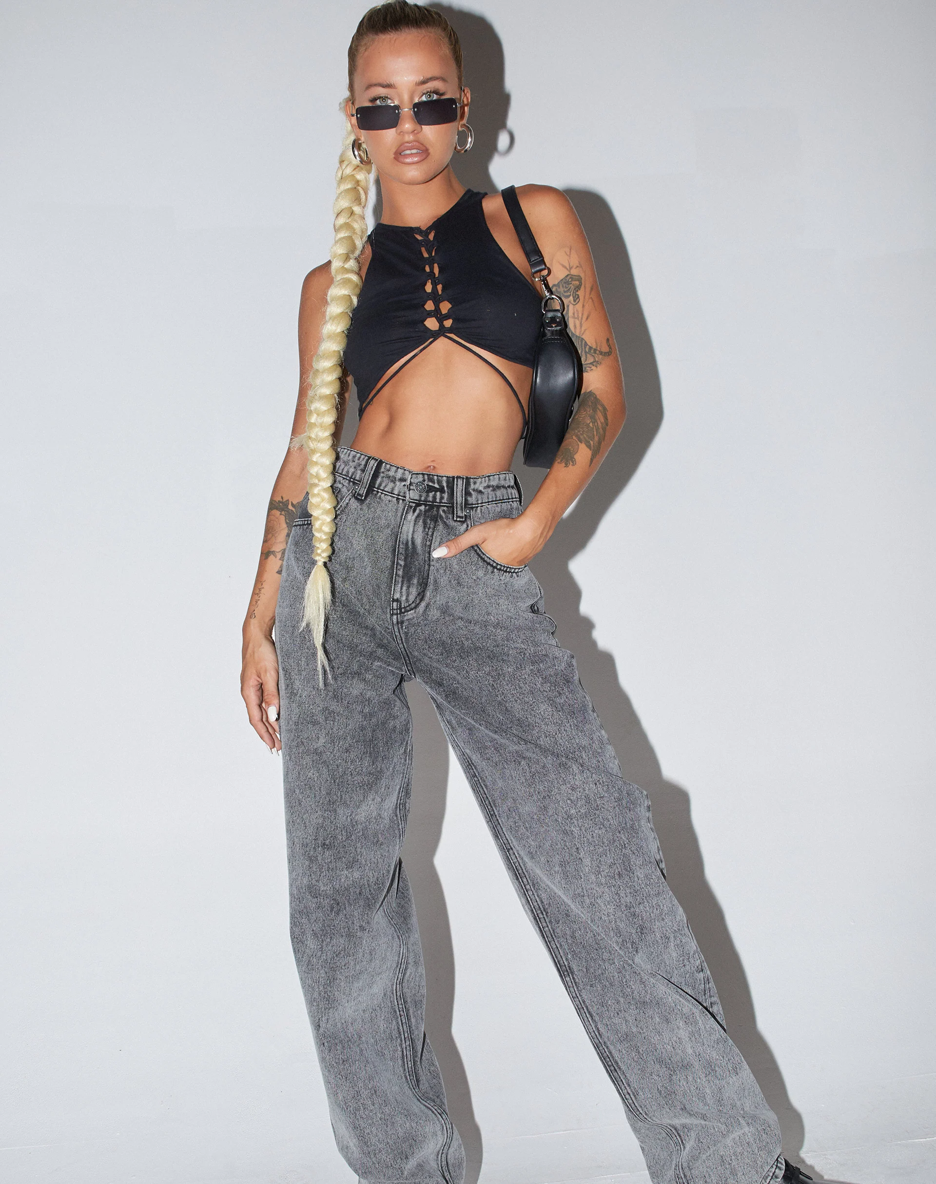 Parallel Jeans in Acid Black - Image 3