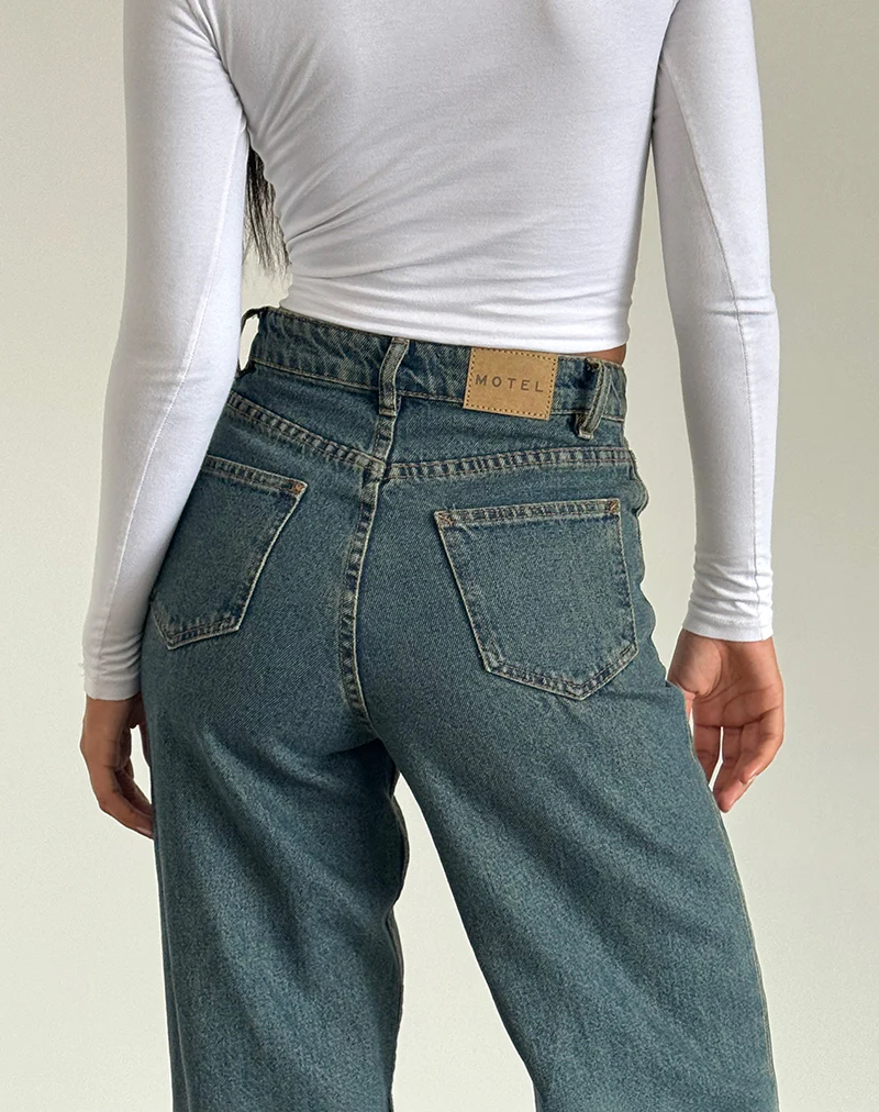 Parallel Jeans in Brown and Blue Acid - Image 5