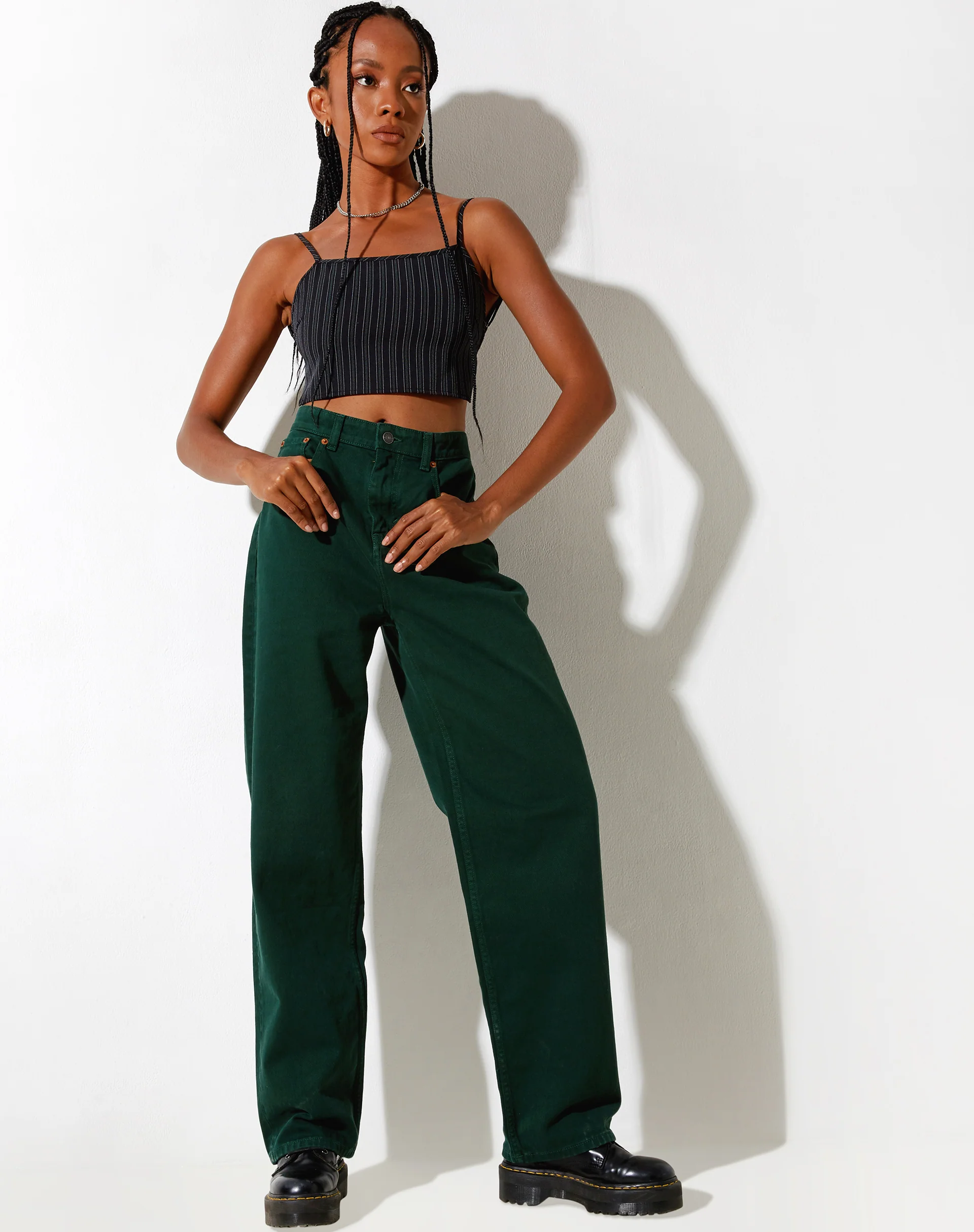 Parallel Jeans in Forest Green - Image 4