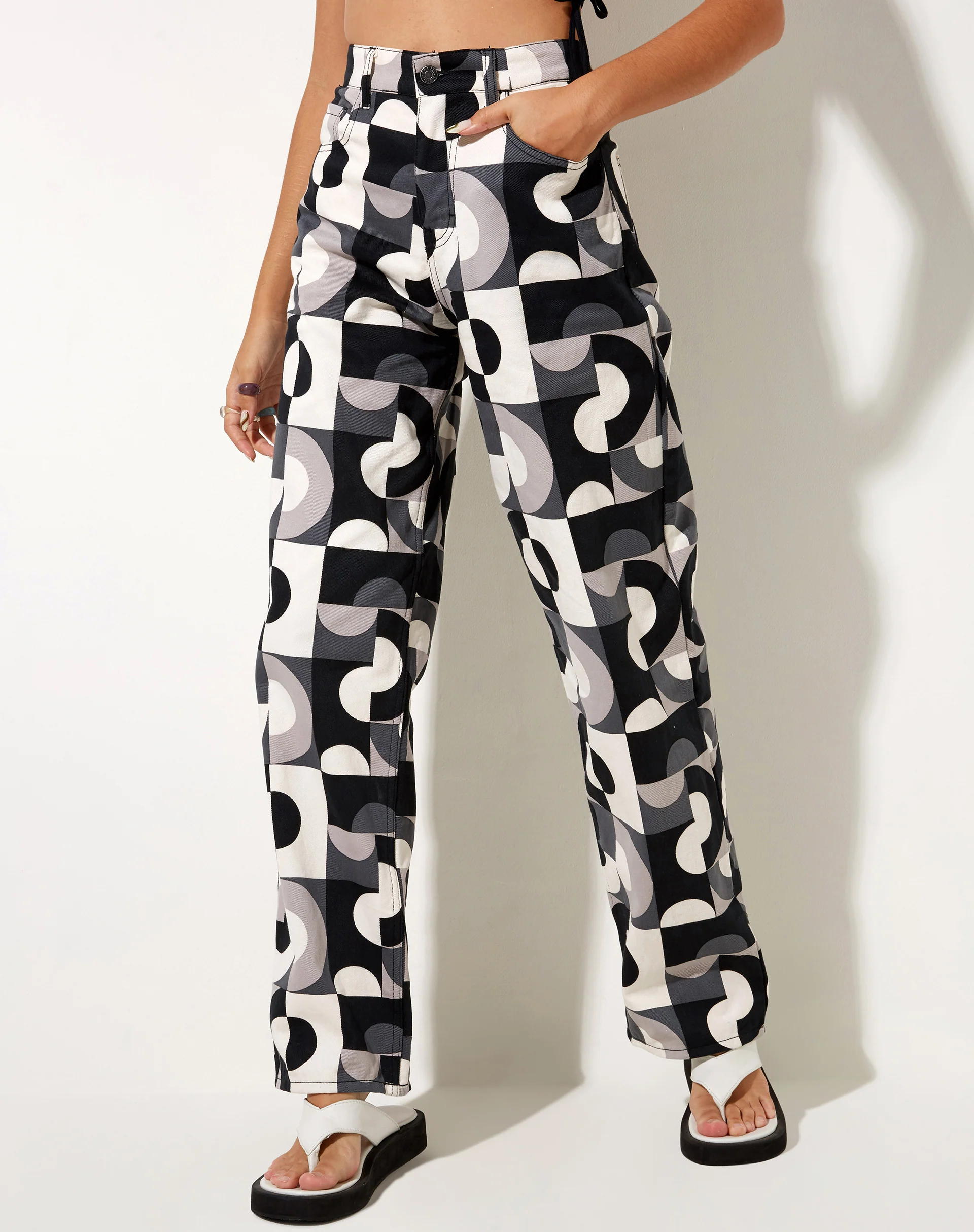 Parallel Jeans in Retro Optic Spot - Image 5
