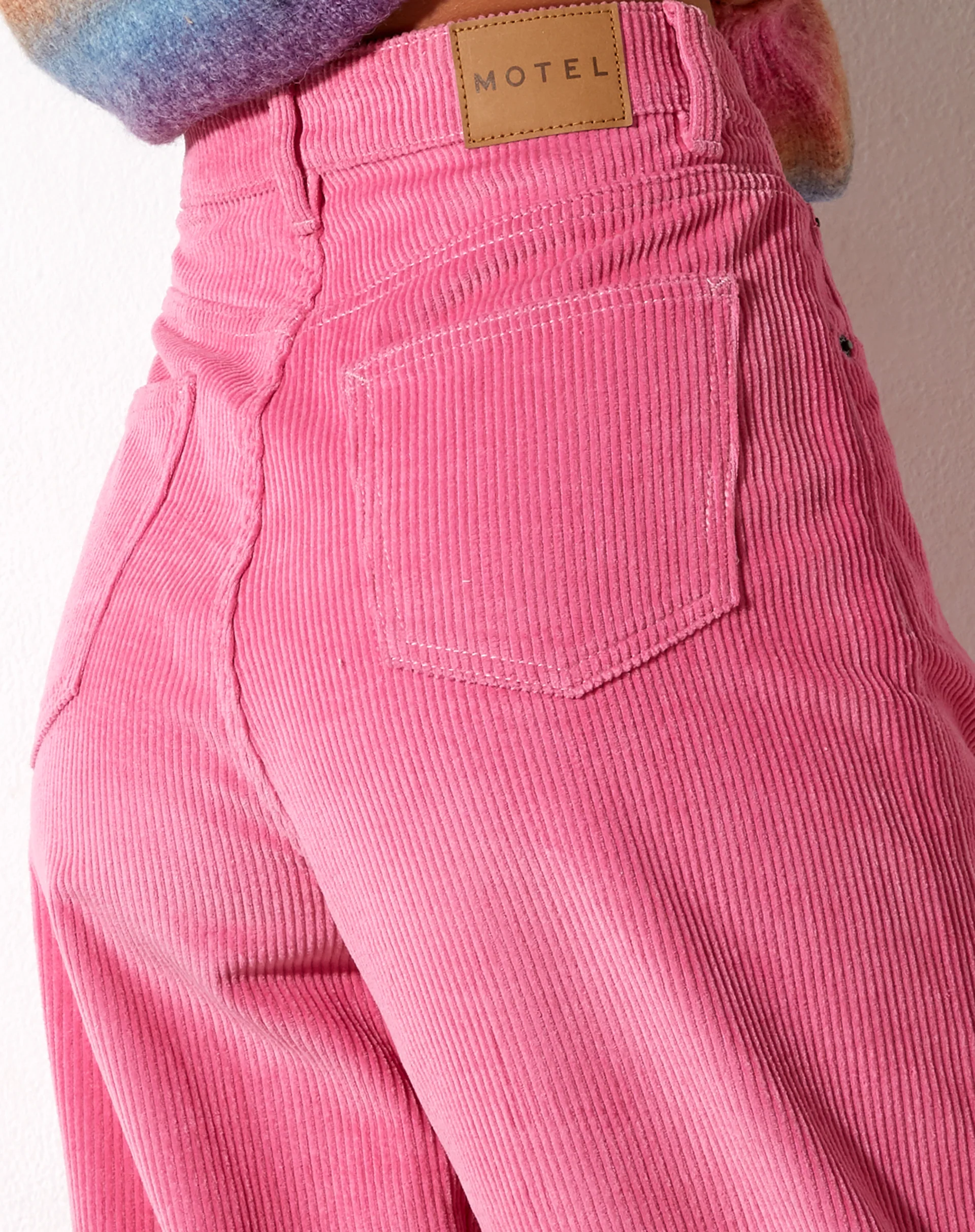 Parallel Trouser in Cord Bubblegum Pink - Image 6