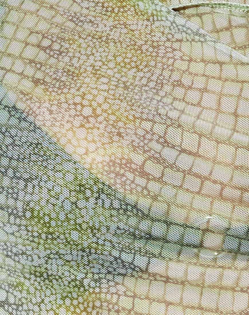Paria Top in Lime Croc - Image 4