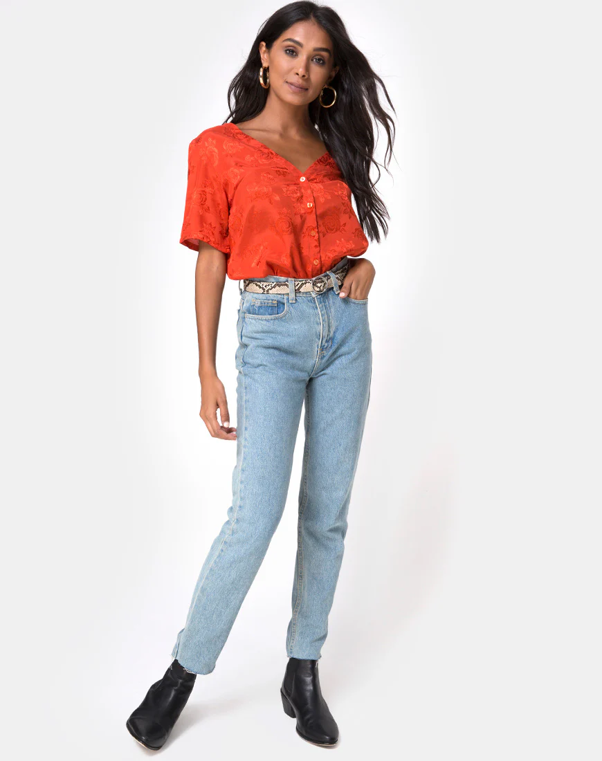 Parki Top in Satin Rose Rust - Image 3