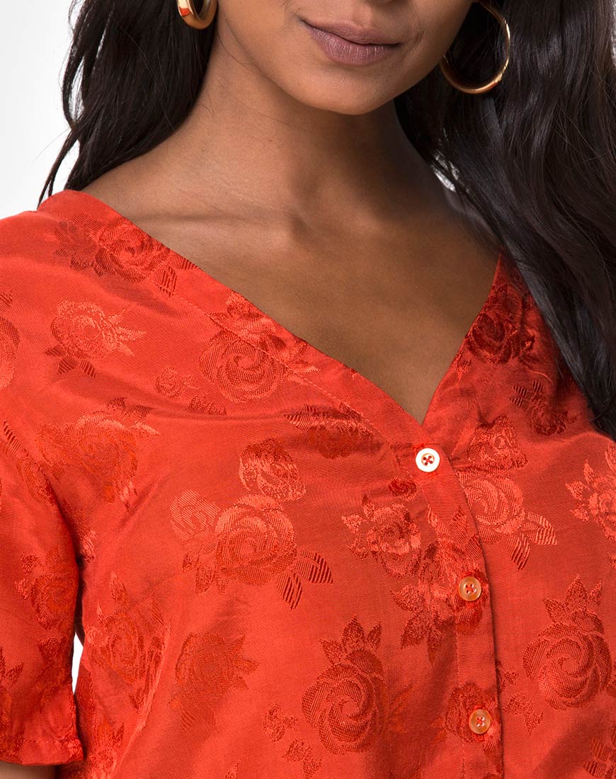 Parki Top in Satin Rose Rust - Image 5