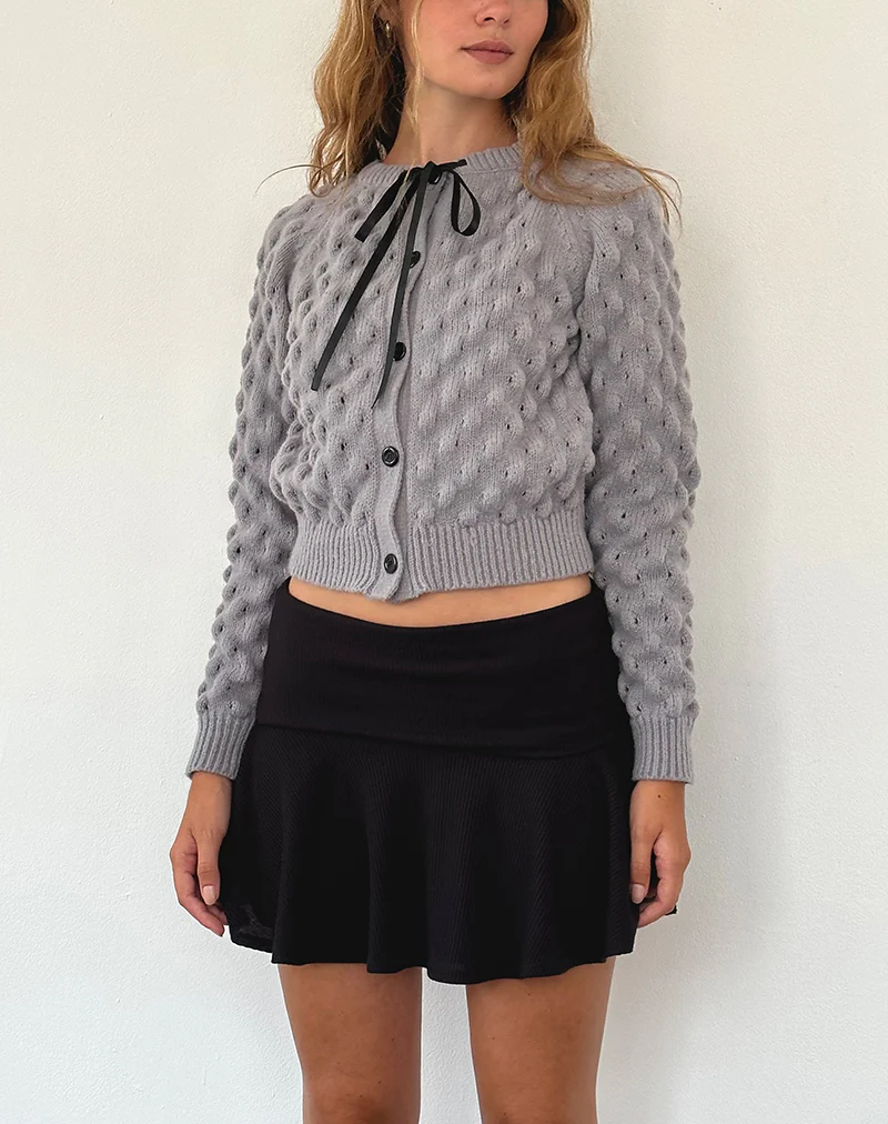Paulette Cardigan in Light Grey - Image 4
