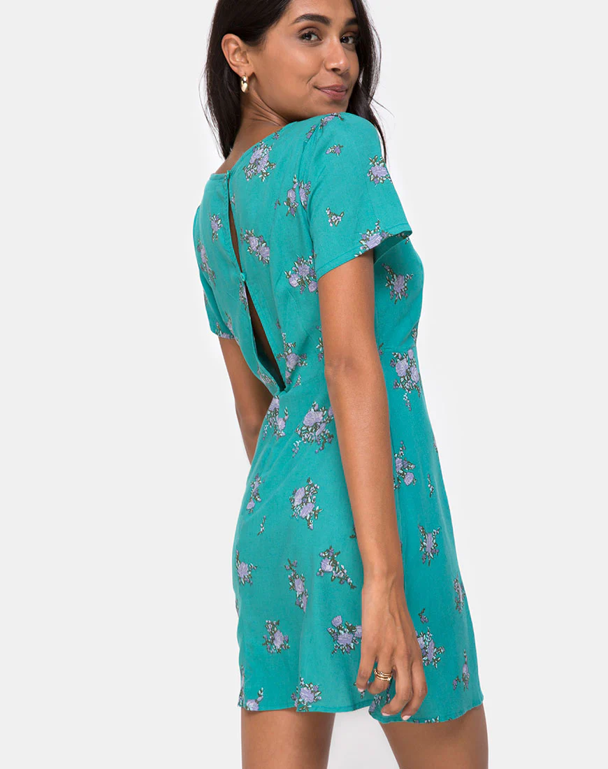 Peky Babydoll Dress in Soi Rose Green - Image 3
