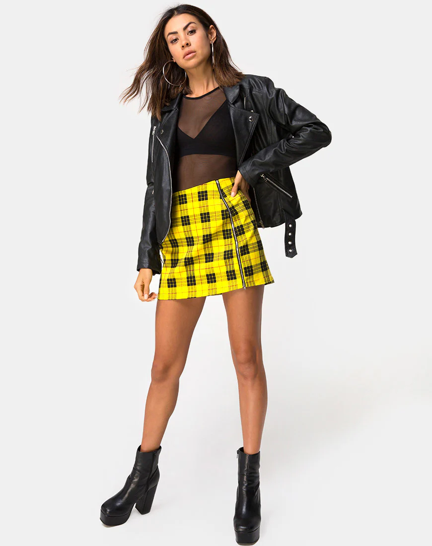 Pelaty Mini Skirt in Winter Plaid - Image 3