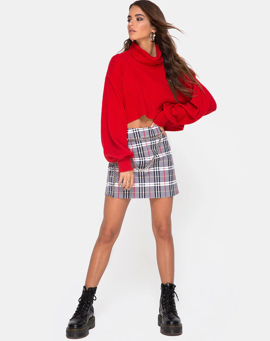 Pelmo Skirt in Heritage Check - Image 3